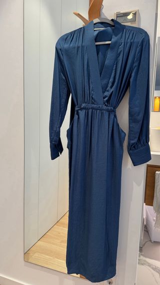 Vestido Massimo Dutti Azul Talla S -58% decsuento
