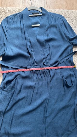 Vestido Massimo Dutti Azul Talla S -58% decsuento