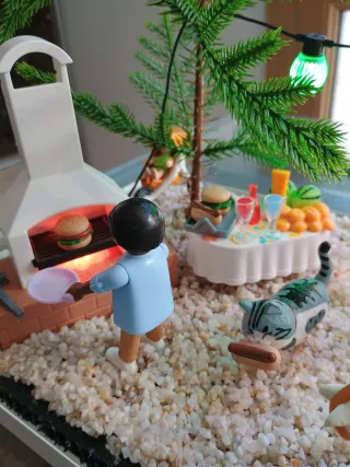 Diorama Playmobil Fiesta Barbacoa