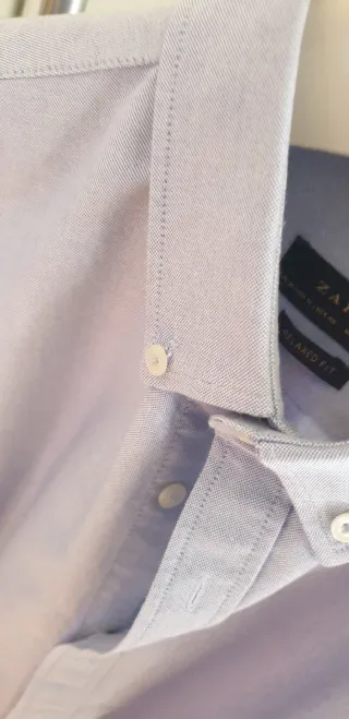 Camicia Zara Uomo Azzurra