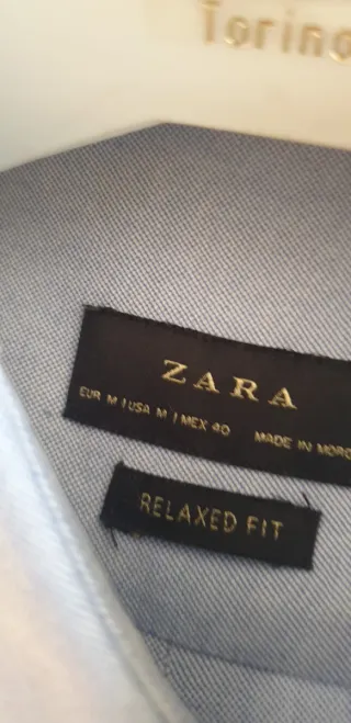 Camicia Zara Uomo Azzurra