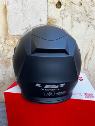 Casco Moto LS2 Verso Negro Mate Talla S 55-56