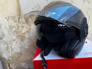 Casco Moto LS2 Verso Negro Mate Talla S 55-56