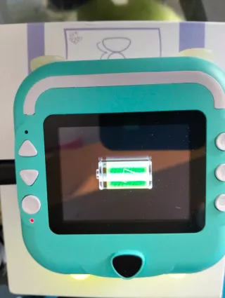 Cámara Digital Infantil Print Verde y Blanca