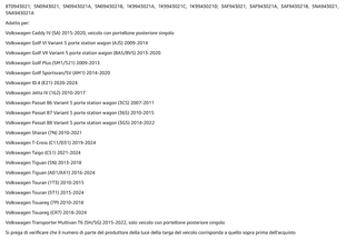2 Luci Targa LED Canbus VW