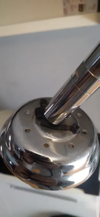 Lámpara de pie Gato Preto mármol y metal.