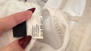 Falda Shein blanca rota efecto tubo