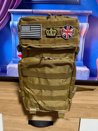 Mochila Táctica Militar 50L Marrón Beige,