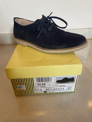 Zapatos comunión azul ante