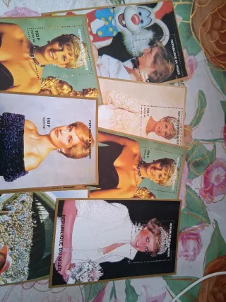 Bloques de sellos Diana de la República de Níger