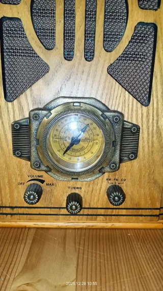 Radio Vintage Reproductor Madera y Metal