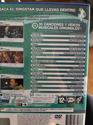 Juego PS2 SingStar Pop Hits