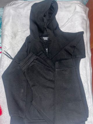 Chándal negro algodón niño 9/10