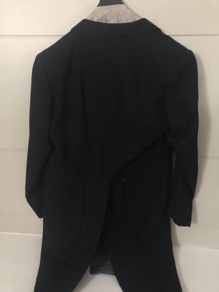 Chaqueta de lana negra y beige para hombre