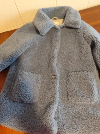 Abrigo niña borreguillo azul