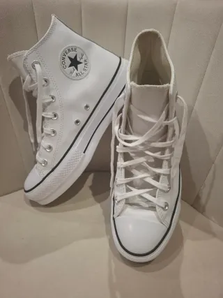 Converse plataforma blancas talla 39