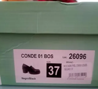 Mocasines piel negros con plataforma chica