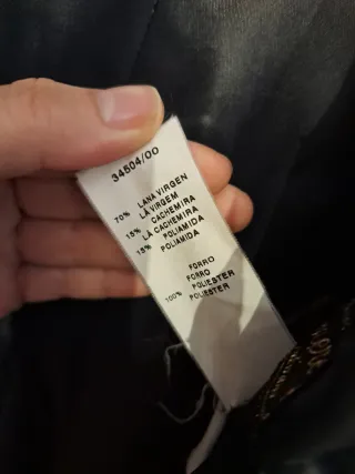 Abrigo Lana Virgen Cachemira El Corte Inglés Gris