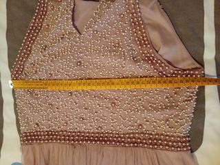 Vestido Tintoretto rosa perlas