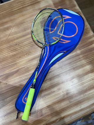 Raqueta de Bádminton con funda azul