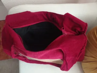 Bolso vintage de pana granate