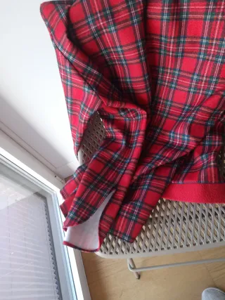 Bata a cuadros con pingüinos