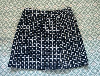 Falda Mango Estampada Azul y Blanca