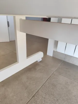 Minicuna de madera blanca