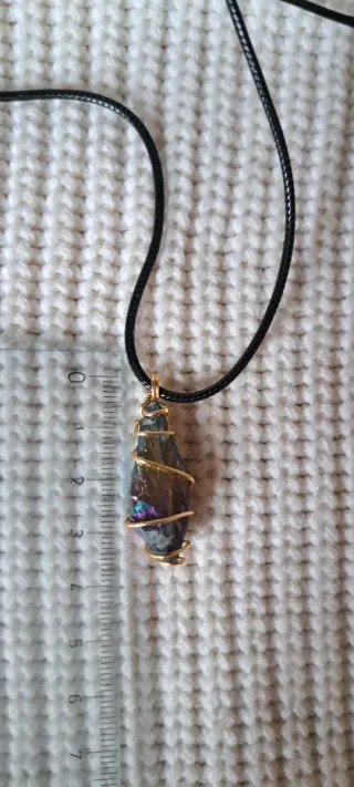 Colgante Cuarzo Titanio Arcoíris