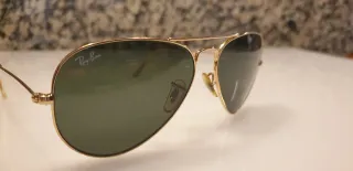 Gafas Ray-Ban Aviator Doradas Lente Verde