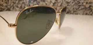 Gafas Ray-Ban Aviator Doradas Lente Verde