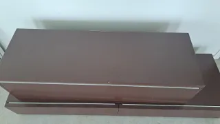 Mueble TV salón y mueble colgante madera