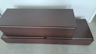 Mueble TV salón y mueble colgante madera