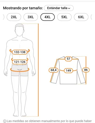 Chaqueta Negra Talla Grande 4XL