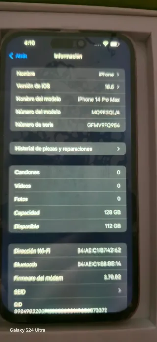 iPhone 14 Pro Max 128GB Dorado + Cargador