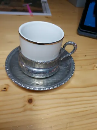 Servizio caffè peltro 95% lavorato a mano