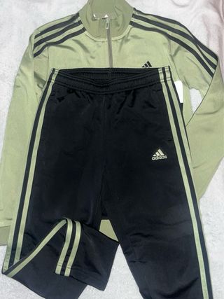 Chándal Adidas niño verde y negro