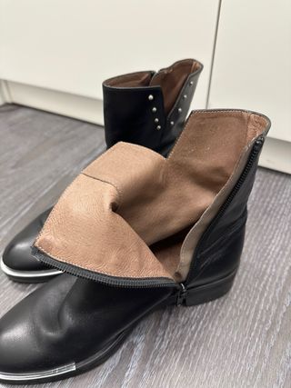 Botas Wonders Piel Negras Talla 37