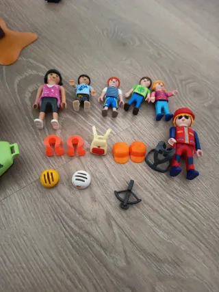 Lote Playmobil: Moto Rescate, Canoa, 6 Figuras