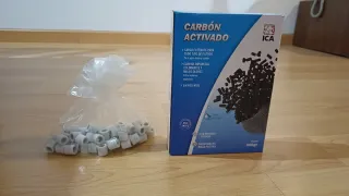 Acuario 120L AQUALUX con filtro carbón y cerámico.