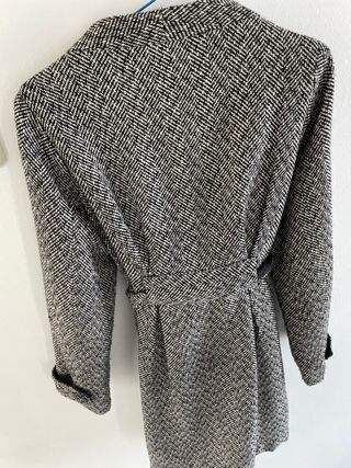 Abrigo Adolfo Dominguez Negro/Gris Talla 42