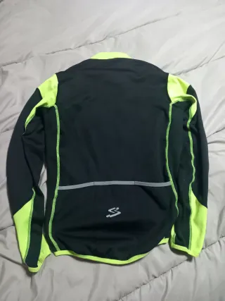Chaqueta Ciclismo Negra y Verde Neón