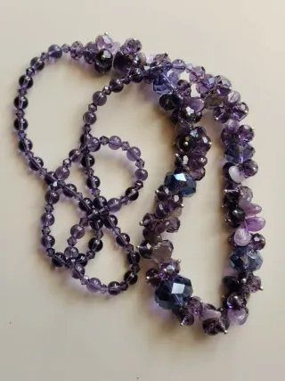 Collar Amatista y Cristal Austriaco
