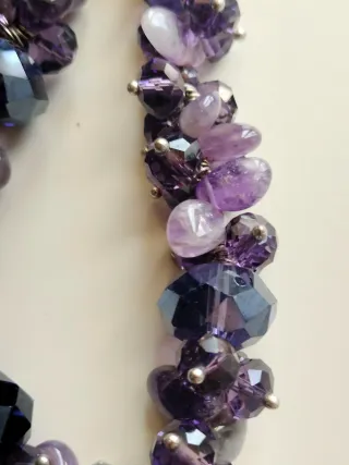 Collar Amatista y Cristal Austriaco