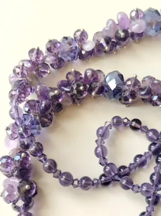Collar Amatista y Cristal Austriaco