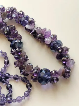 Collar Amatista y Cristal Austriaco
