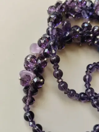 Collar Amatista y Cristal Austriaco