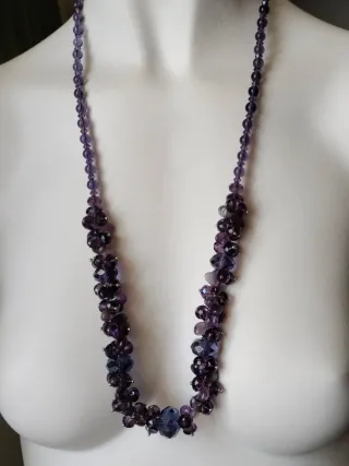 Collar Amatista y Cristal Austriaco