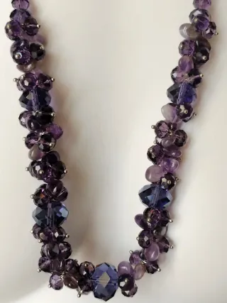 Collar Amatista y Cristal Austriaco