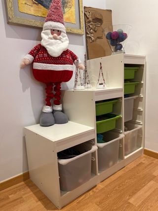 Mueble organizador blanco de almacenaje – solo mue